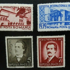 Romania LP 129+130 , Expozitia internationala + M. Eminescu , MNH/**