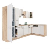 Leziter Mobilier Bucatarie Colt Yorki 310 cu Frigider Jos Fara Blat 310cm Stejar Sonoma