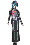 Cumpara ieftin N544-1 Rochie tematica de Halloween, cu imprimeu schelet, L, XL