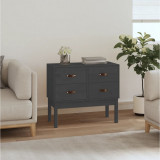 vidaXL Dulap consolă, gri, 90x40x78 cm, lemn masiv de pin