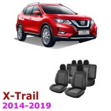 Cumpara ieftin Huse scaune din piele si textil dedicate NISSAN X-TRAIL 2014 - 2017 Premium