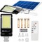 Lampa solara, putere 800 W, 500 LED-uri, suport pentru perete, stalp, complet rezistenta la fenomene meteo (protectie IP66), telecomanda inclusa, negr