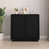 vidaXL Servantă, negru, 80x34x75 cm, lemn prelucrat