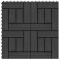 vidaXL Plăci de pardoseală 11 buc, negru, 30 x 30 cm, WPC, 1 mp