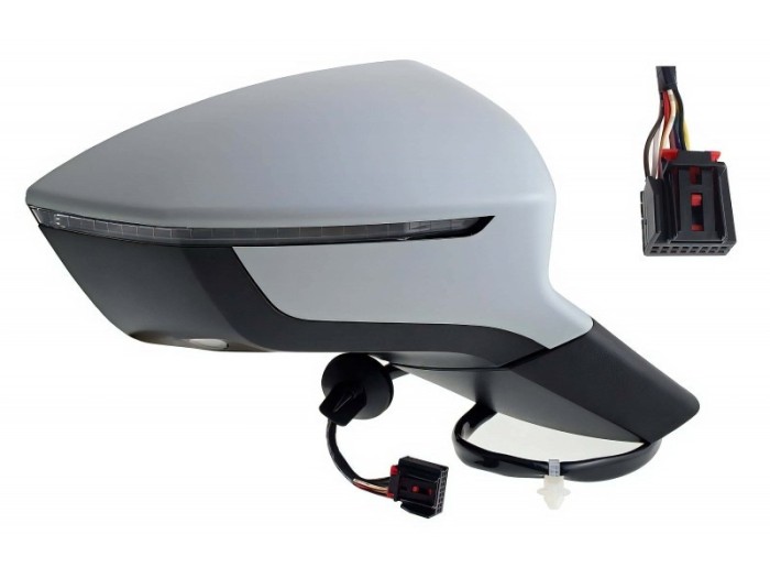 Oglinda exterioara Seat Ateca (Kh7), 06.2020-, montare dreapta, reglaj electric; grunduit; incalzit; sticla convexa; geam cromat; 16 gauri / 6 pini;