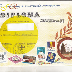 bnk fil Aeromfila 1991 Timisoara - diploma