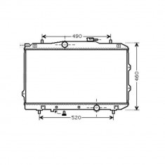 Radiator apa Kia Cerato, 05.2006-2008 Motor 1,6 Benzina, Cv Manula, Aluminiu/Plastic Brazat, 668x375x16, SRL, OE: 253102f800; 253102f820; 253102f840;