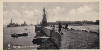 CARTE POSTALA 95 PORT-SAID from the Breakwater foto