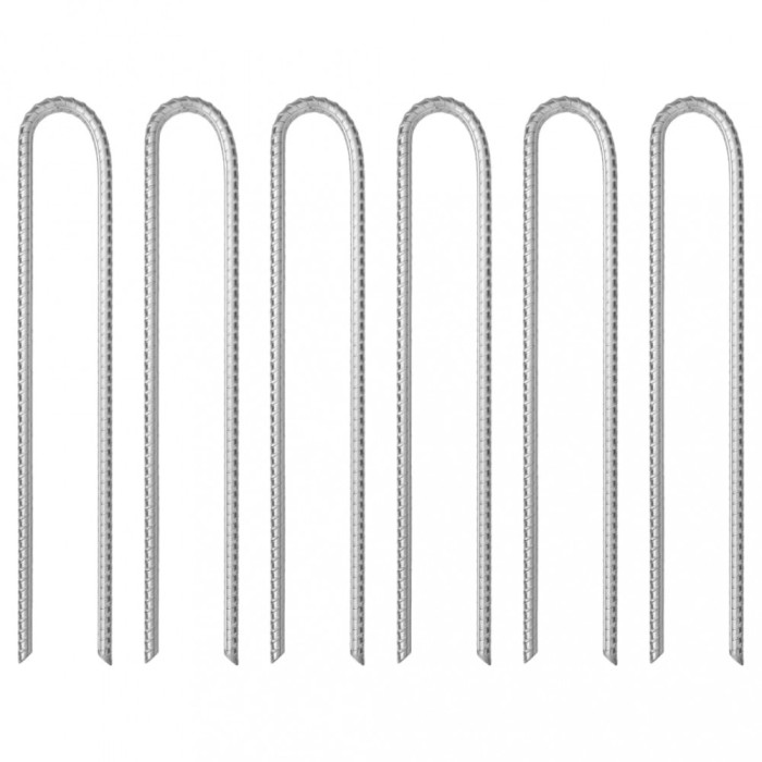 vidaXL Țăruși de cort, 6 buc., 37 cm, &Oslash;10 mm, oțel galvanizat 4009347