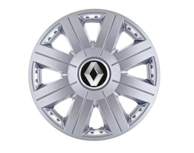Set 4 capace roti Cosmos cromat R15, pentru gama auto Renault foto