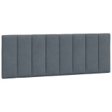 Cumpara ieftin Perna tablie de pat, Hanko, gri inchis, 120 cm, catifea
