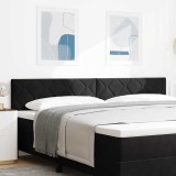 Spătar LED Design Cuburi Diamant Negru 200 cm Catifea