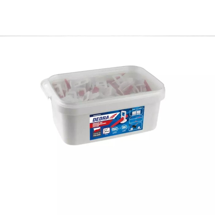 Set de nivelare a placilor 150clipuri+50pene intr-o galeata de 3l