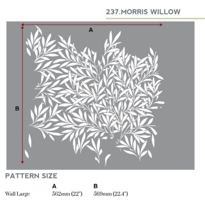 Sablon 562x569x0.7mm Morris Willow Refolosibil, model MXSP7007 foto