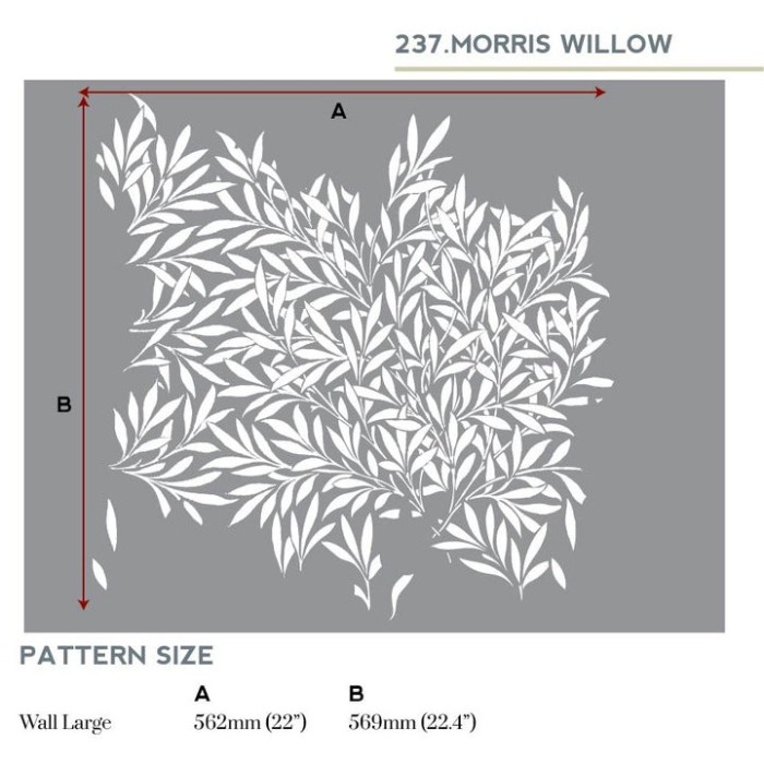 Sablon 562x569x0.7mm Morris Willow Refolosibil, model MXSP7007