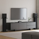 vidaXL Suporturi pentru difuzoare 2 buc Negre Fag 30x30x80 cm Lemn prelucrat