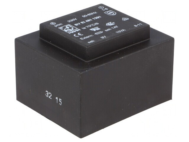 Transformator &Icirc;ncapsulat 10VA 230VAC 9V PCB BVEI