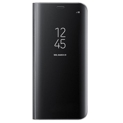 Husa Flip Stand Mirror, Samsung Galaxy S8 Plus, Black foto