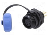 Conector circular soclu mamă 5 pini IP68 WEIPU SP11 4-6,5mm 3A 125V