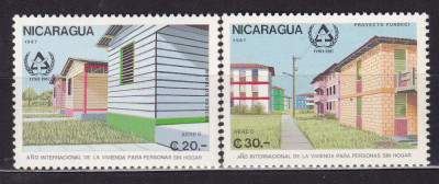 NICARAGUA 1987 ANUL INTERNATIONAL AL PERSOANELOR FARA ADAPOST SERIE MNH foto