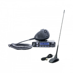 Kit statie radio CB PNI Escort HP 7120 ASQ, RF Gain, 4W, 12V si antena CB PNI Extra 48 cu magnet inclus, 45cm, SWR 1.0 foto