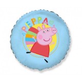 Balon folie Peppa Pig bleu 45 cm