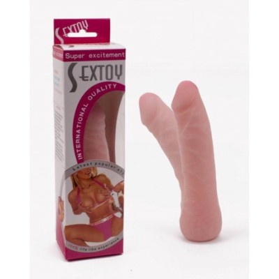 Dildo Clasic Flexibil, Natural, 16 cm foto