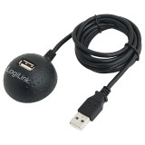 CABLU USB LOGILINK prelungitor, USB 2.0 (T) la USB 2.0 (M), 1.5m, format Docking Station pt. mufa mama, negru, &quot;CU0013B&quot; (timbru verde 0.08 lei)