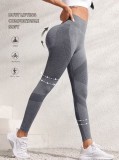 Colanți damă gri &icirc;nchis, talie &icirc;naltă, modelatori