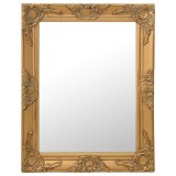 Cumpara ieftin Oglinda de perete in stil baroc, auriu, 50 x 60 cm