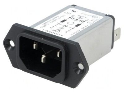 Conector Alimentare AC 1A 250V IEC 60320 foto