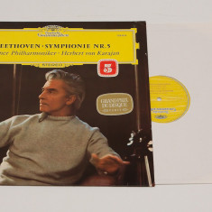 Beethoven - Simfonia nr. 5 - Herbert von Karajan - disc vinil vinyl LP nou