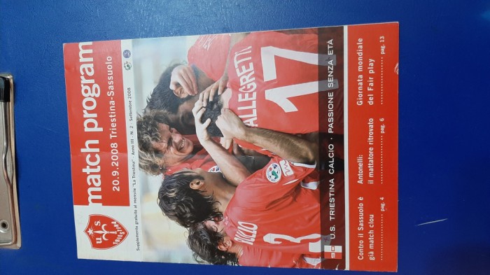 program Triestina - Sassuolo