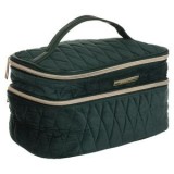 Portfard tip valiza, Verde Catifelat, 2 Compartimente, 25x15,5x14cm, CMCLASS