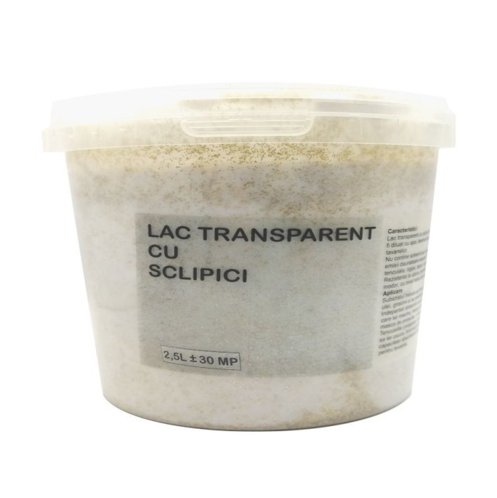 Lac Transparent Cu Sclipici Auriu 2.5 Litri