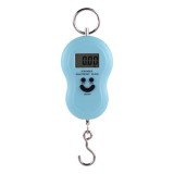 Cantar Electronic Digital 40kg, LCD, Albastru, Portabil, Inox, Baterii AAA, Ideal Piata/Pescuit, Functie Tara