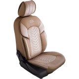 Set huse scaune auto Panda Dubai bej, textil si piele ecologica, 11 piese