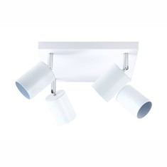 Spot patrat reglabil alb 4 X GU10 250mm