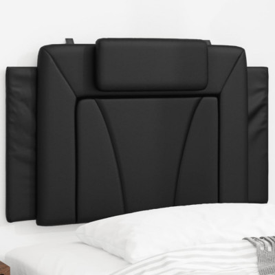 vidaXL Pernă pentru tăblie pat, negru, 80 cm, piele artificială foto