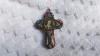 MEDALION CRUCE MICROMOZAIC VENETIAN cu PAPA manopera EXCEPTIONALA de colectie