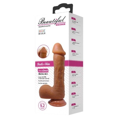 Dildo Mare Flexibil Beautiful Brown (22.2cm x 4.7cm) foto