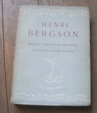 Henri Bergson Essais et temoignages recueillis Albert Baguin, Pierre Thevenaz