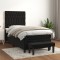 vidaXL Pat box spring cu saltea, negru, 90x200 cm, catifea 3138003