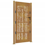 Poarta pentru gradina, 105x180 cm, otel corten, model bambus GartenMobel Dekor, vidaXL