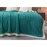 Cumpara ieftin Patura Cocolino cu Blanita Uni, Model Tricotat-JO264 TURCOAZ