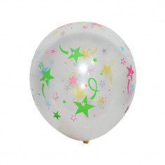 Set 100 baloane, imprimeu colorat diverse desene, latex, umflate cu aer sau heliu foto
