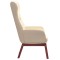 Scaun de relaxare, crem, material textil - 5