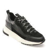 Pantofi GEOX negri, D26HXD, din material textil