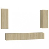 Cumpara ieftin Set de dulapuri TV, 5 piese, stejar sonoma, lemn prelucrat