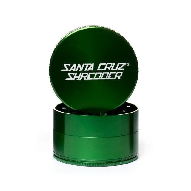 Grinder metalic Santa Cruz Verde, Large, 4 Parti, O70mm